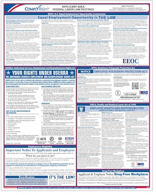 ComplyRight Federal Applicant Area Poster, English (E0076)