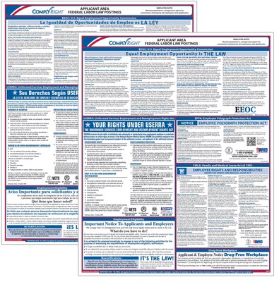 ComplyRight Federal Applicant Area Poster, Bilingual (E0076BIL)