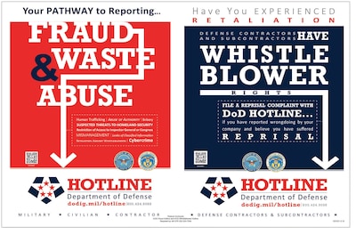 ComplyRight DOD Fraud and Whistleblower Hotline Poster, English (E2250)