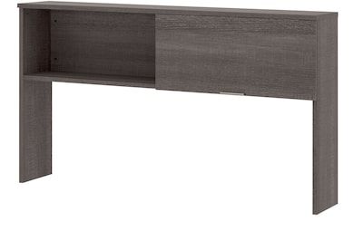 Bestar® Pro-Linea Hutch w/ Sliding Doors in Bark Grey