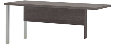 Bestar® Pro-Linea Return Table w/ Metal Legs in Bark Grey