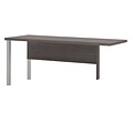 Bestar® Pro-Linea Return Table w/ Metal Legs in Bark Grey