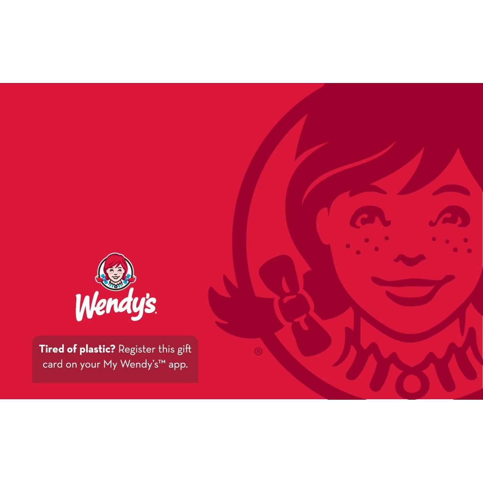 Wendys Gift Card $50