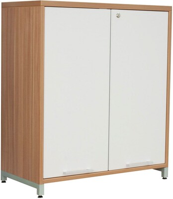 Regency OneDesk Tower with Doors, Marasca, 33H x 15W x 30D