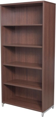 Regency OneDesk Collection in Java Finish, 5-Shelf Bookcase