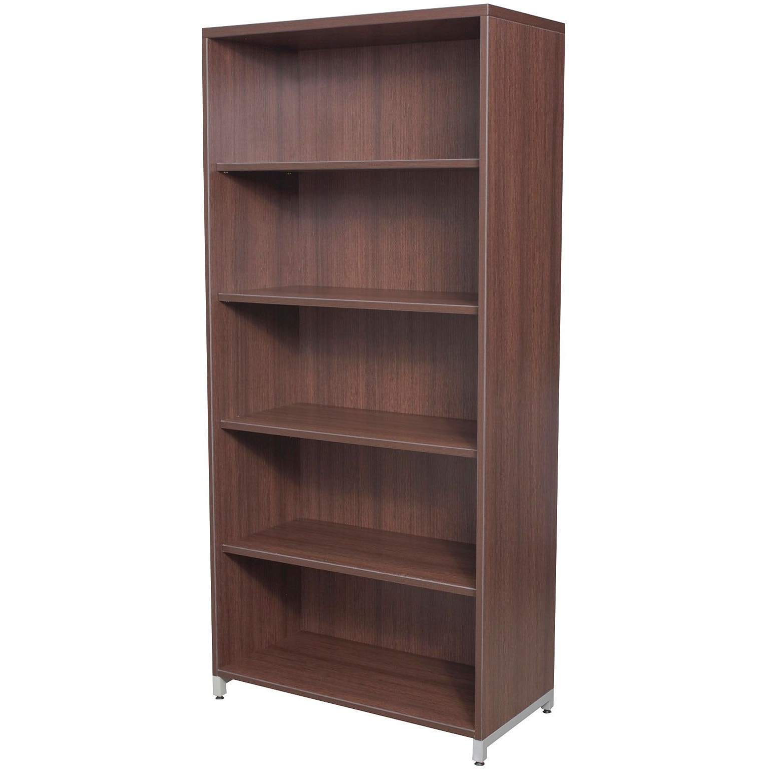 Regency OneDesk Collection in Java Finish, 5-Shelf Bookcase (ONBK6330)