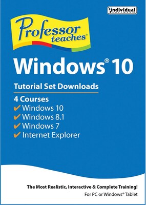 Individual Software Professor Teaches Windows 10 Tutorial Set Download for Windows (1 User) [Downloa