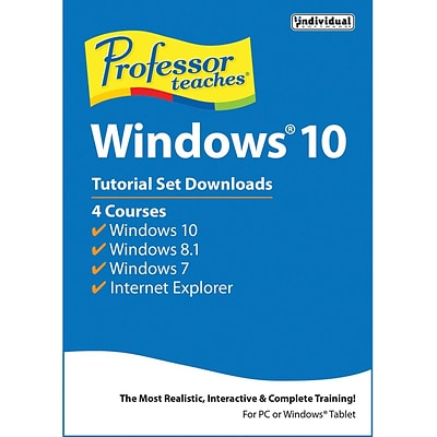 Individual Software Professor Teaches Windows 10 Tutorial Set Download for Windows (1 User) [Download]