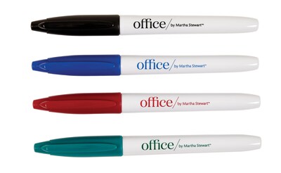 Office by Martha Stewart™ Dry Erase Markers, 4 Pack, Assorted Colors (28549)
