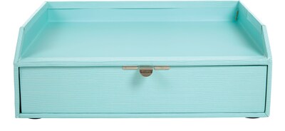 Office by Martha Stewart™  Stack+Fit™ Inbox with Drawer, Blue (28801)