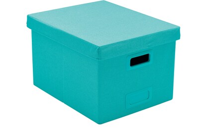 Poppin Storage File Box, Letter Size, Aqua (103150)