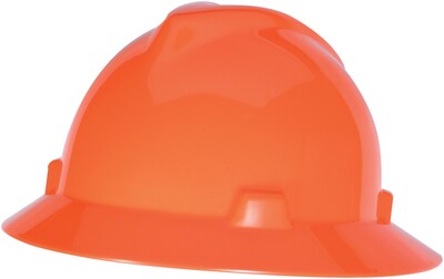 Mine Safety Appliances Polyethylene Full Brim Hard Hat, Orange (10021292)