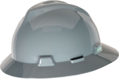 MSA Safety® Non-Slotted Protective Caps and Hats, Polyethylene, Standard, Staz-On, Hat, Gray