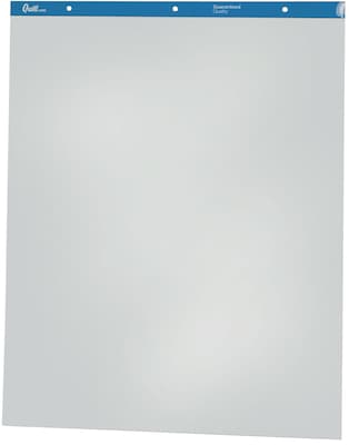 Quill Brand® Plain Easel Pad, 27 x 34, White, 50 Sheets/Pad, 2 Pads/Box (72044250)