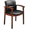 HON® 5000 Series Park Avenue Collection Guest Chair; Black Vinyl/Cognac