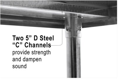 Alera Rectangular Steel Table, Stainless (XS-7230)