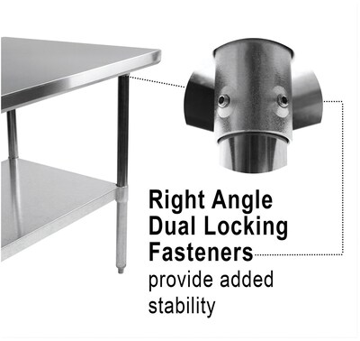 Alera Rectangular Steel Table, Stainless (XS-7230)