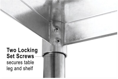 Alera Rectangular Steel Table, Stainless (XS-7230)