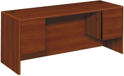 HON® 10700 Series in Cognac, 72 Kneespace Credenza w/ 3/4 Pedestals