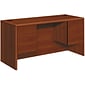 HON® 10700 Series in Cognac, 60" Kneespace Credenza w/ 3/4 Pedestals (HON10765CO)