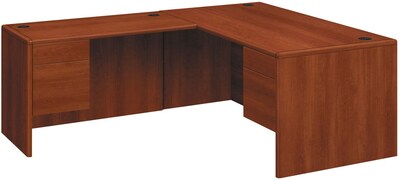 HON® 10700 Series in Cognac, 66" Desk w/ Right 3/4 Pedestal
