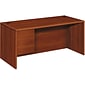 HON® 10700 Series in Cognac, 66" Desk w/ Left  3/4 Pedestal