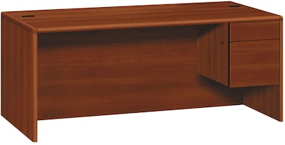HON® 10700 Series; Cognac 72 Desk/ Right Ped