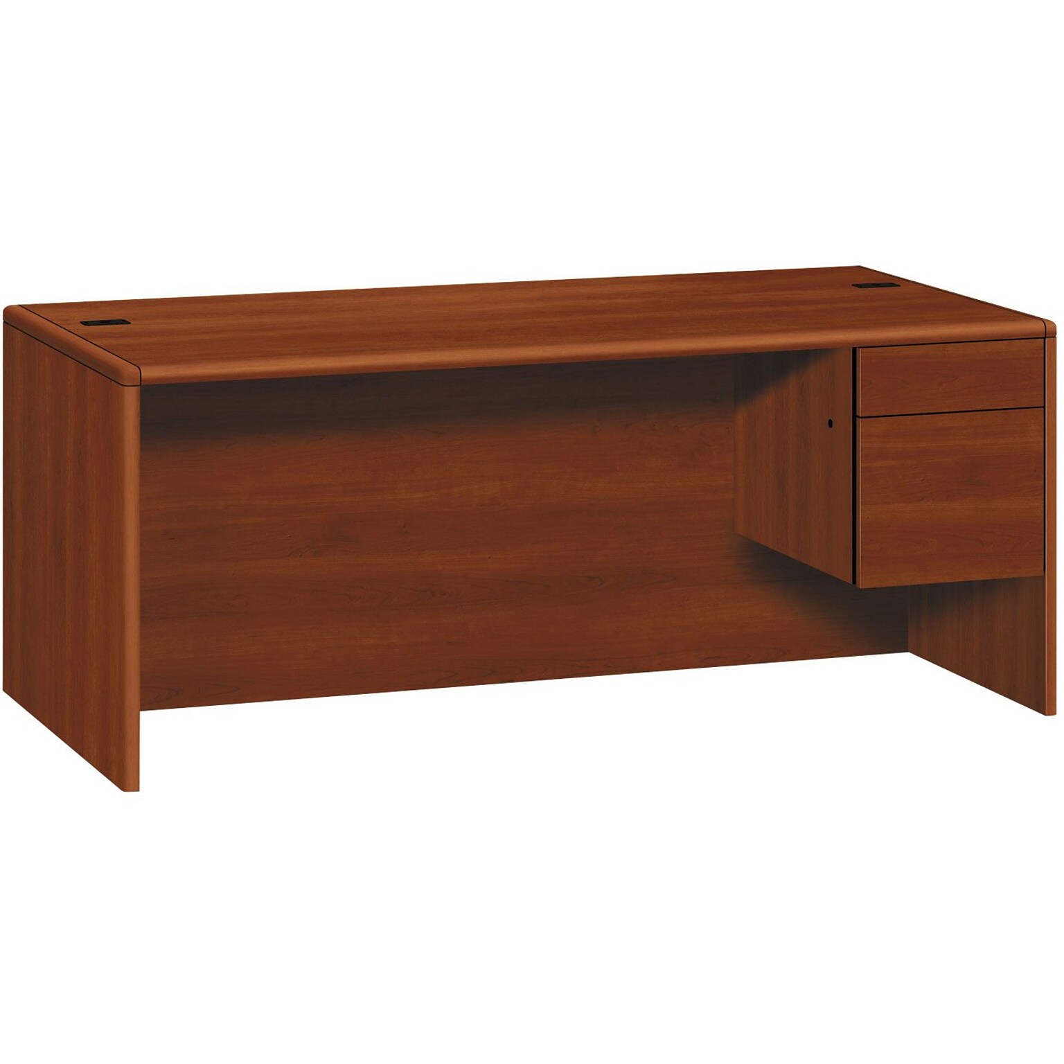 HON® 10700 Series in Cognac; 72 Desk w/ Right 3/4 Pedestal