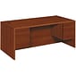 HON® 10700 Series in Cognac, 72" Desk w/ 3/4 Pedestals