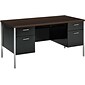 HON® 34000 Series in Mocha, Desk with Double Pedestal