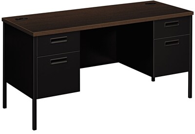 HON® Metro Classic Double Credenza, 60 x 24 x 29.5, 4 x File Drawer(s), Box Drawer(s), Double Ped