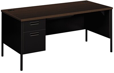 HON® Metro Classic Left Pedestal Desk, 66" x 30" x 29.5", 4 x Box Drawer(s), File Drawer(s), Single Pedestal