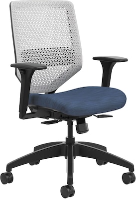 HON® Solve Series ReActiv Back Task Chair, Midnight/Platinum