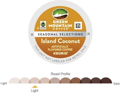 Keurig® K-Cup® Green Mountain® Island Coconut Coffee, Regular, 96/Carton (6720)