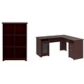 Buy a Bush Cabot 60in L-Desk in Harvest Cherry, Get the Bookcase FREE!