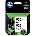 HP932XL/933 Black High Yield and Cyan/Magenta/Yellow Standard Yield Ink Cartridge, 4/Pack (N9H62FN#1