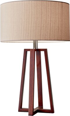 Adesso® Quinn Incandescent Table Lamp, 23.75H, Walnut Birch Wood (1503-15)