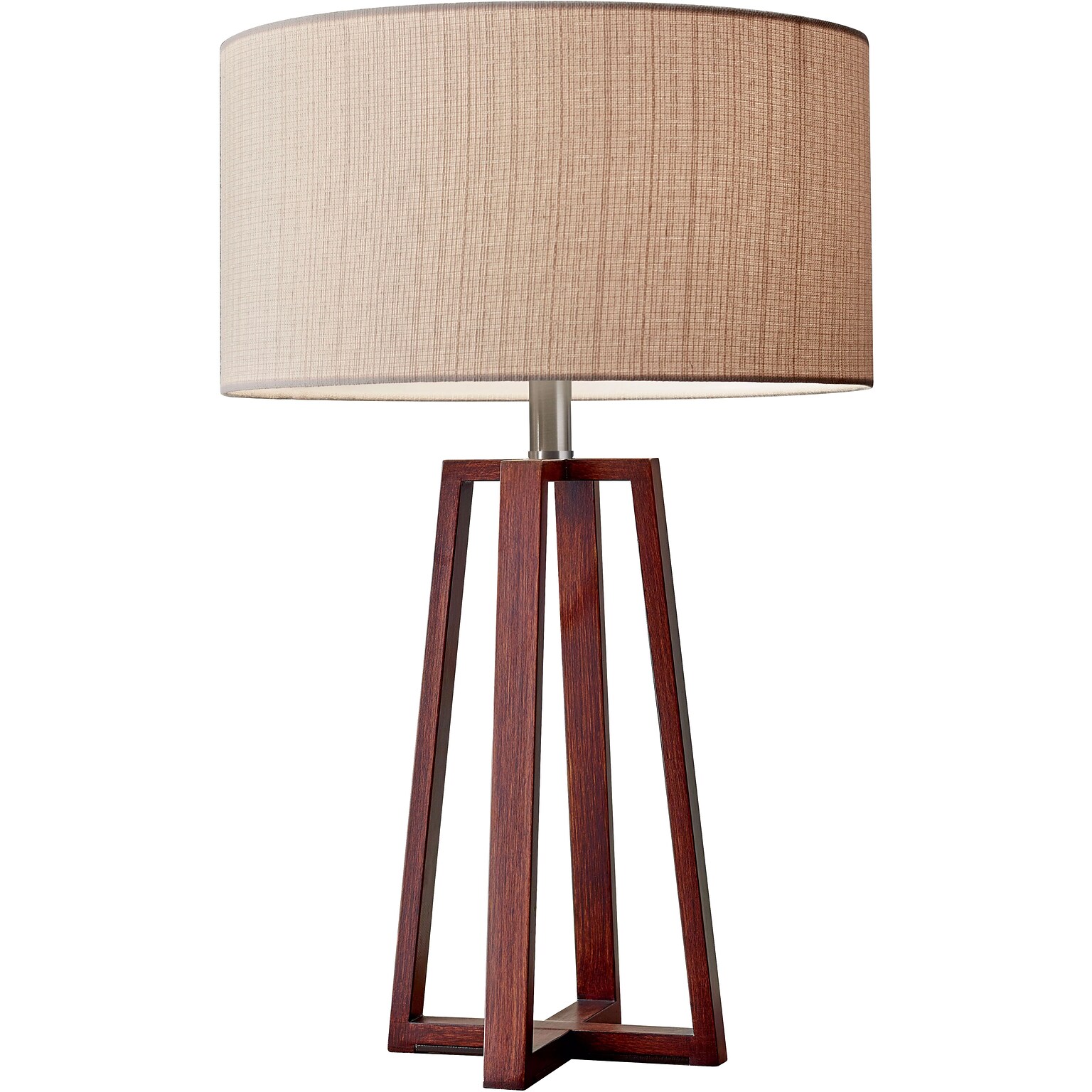 Adesso® Quinn Incandescent Table Lamp, 23.75H, Walnut Birch Wood (1503-15)