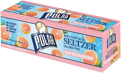 Polar® Ruby Red Grapefruit Seltzer, 12 oz. cans, 24 cans