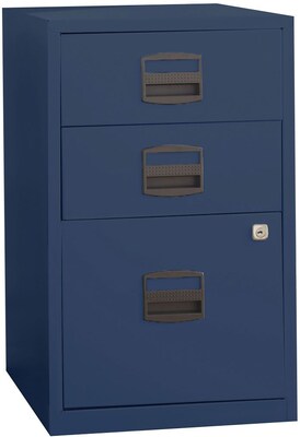 Bisley 3 Drawer Vertical File, Blue,Letter, 17W (FILE3-NV)