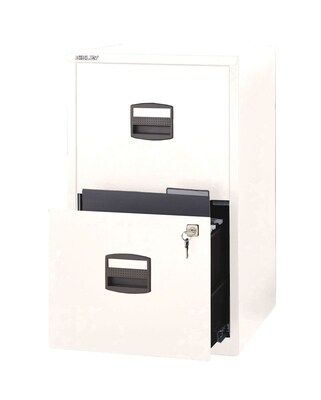 Bisley 2 Drawer Vertical File, White, Letter, 17W (FILE2-WH)