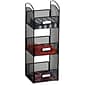 Safco® Onyx Hospitality Organizer Tower, 3 Compartments, Black (3290BL)