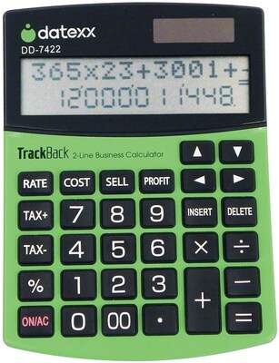 Datexx 2-Line Desktop Accounting Calculator, DD-7422