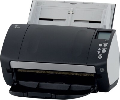 Fujitsu Fi 7160 Deluxe Bundle CG01000-286401 Desktop Scanner, Black/White