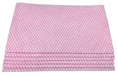 Monarch Brands Non Woven Food Service Towel, Pink & White, 200/Ct (NWW-PFSW-200)