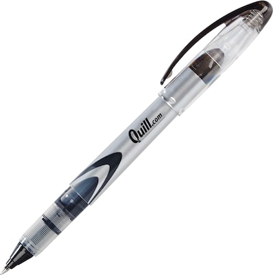 Quill Brand® Rollerball Pens, Fine Point, Black, Dozen (32127-QL)