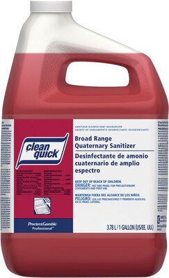P&G® CleanQuick® Broad Range Quaternary Sanitizer, 1 Gallon, 3/CT