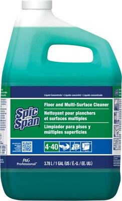 Spic & Span Floor & Multi-Surface Cleaner, Dilution Control, 1 Gallon, 3/Carton (31569)