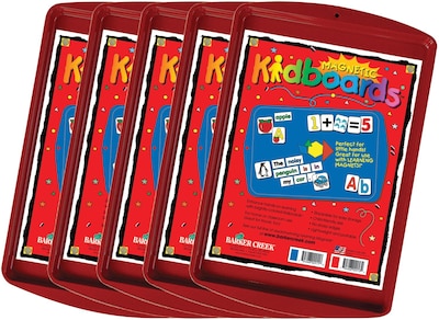 Barker Creek Learning Magnets® Red Kidboard™, 5/Pk (LM2913-05)