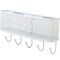 Quill® Mail and Key Rack, Hanging White Mesh